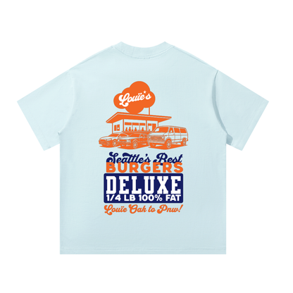 Louïe's Burger Tee (Sky)