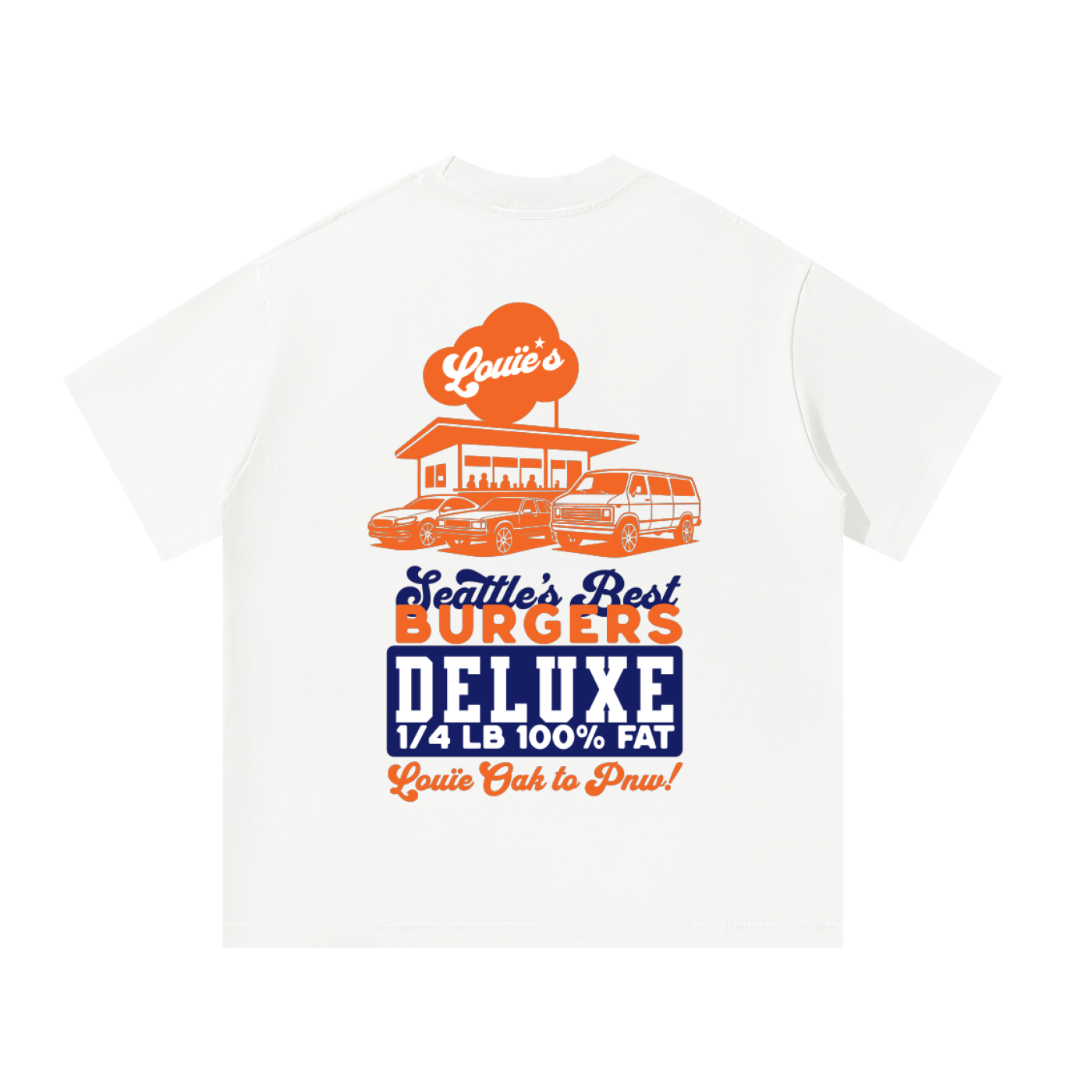 Louïe's Burger Tee (White)